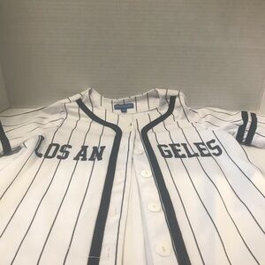 White Striped Baseball Jersey